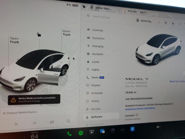 Photo 9 from auction – 2023 TESLA MODEL Y with VIN 7SAYGDEE4PA060689