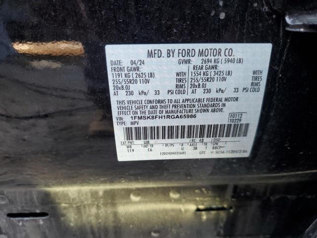 Photo 14 from auction – 2024 FORD EXPLORER L with VIN 1FMSK8FH1RGA65986