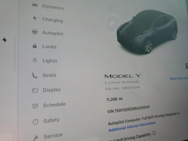 Photo 9 from auction – 2024 TESLA MODEL Y with VIN 7SAYGDEE8RA226506