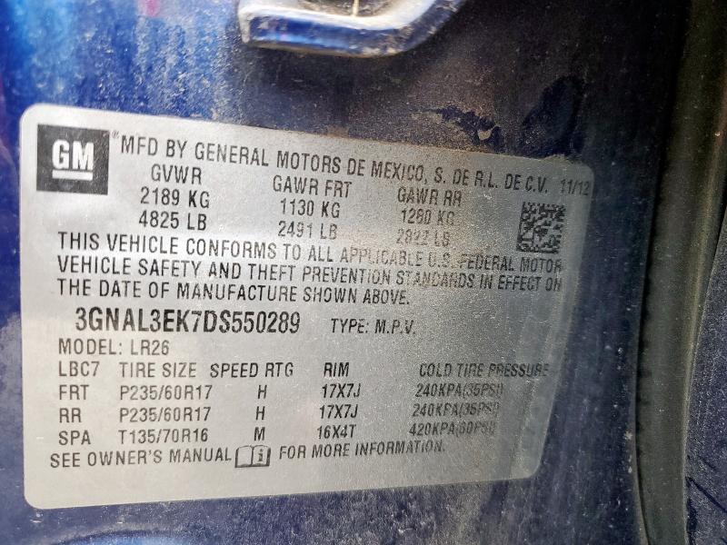 Photo 14 from auction – 2013 CHEVROLET CAPTIVA LT with VIN 3GNAL3EK7DS550289
