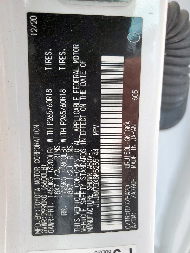 Photo 14 from auction – 2021 LEXUS GX 460 PRE with VIN JTJAM7BX8M5285144