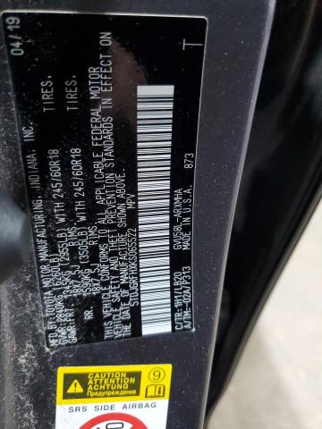 Photo 14 from auction – 2019 TOYOTA HIGHLANDER with VIN 5TDJGRFHXKS065522