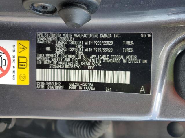 Photo 14 from auction – 2017 LEXUS RX 350 BASE with VIN 2T2BZMCA1HC063793