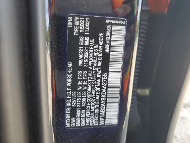 Photo 14 from auction – 2019 PORSCHE CAYENNE S with VIN WP1AB2AY8KDA62755