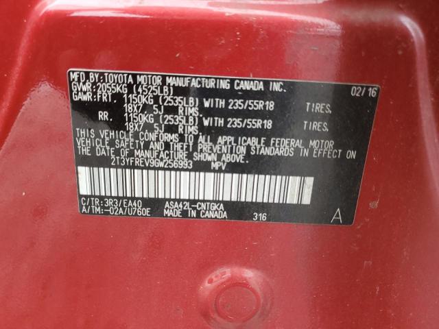 Photo 14 from auction – 2016 TOYOTA RAV4 LIMIT with VIN 2T3YFREV9GW256993