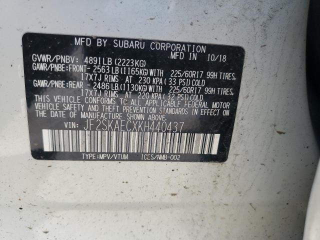 Photo 14 from auction – 2019 SUBARU FORESTER PREMIUM with VIN JF2SKAECXKH440437