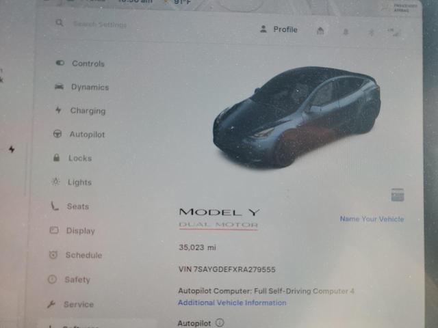 Photo 9 from auction – 2024 TESLA MODEL Y with VIN 7SAYGDEFXRA279555