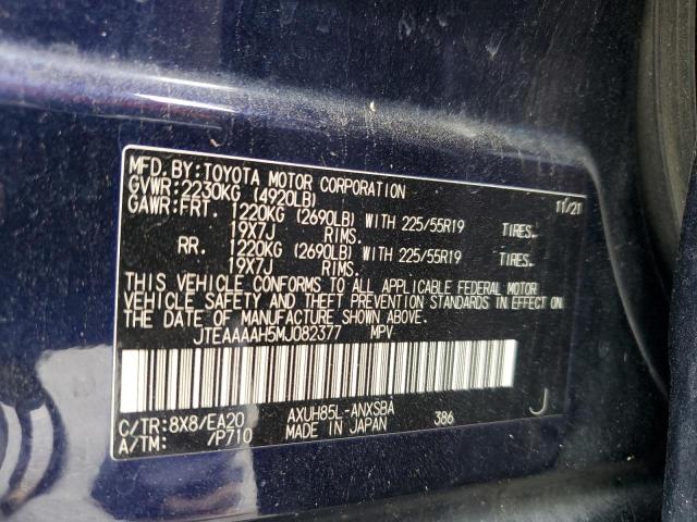 Photo 14 from auction – 2021 TOYOTA VENZA LE with VIN JTEAAAAH5MJ082377