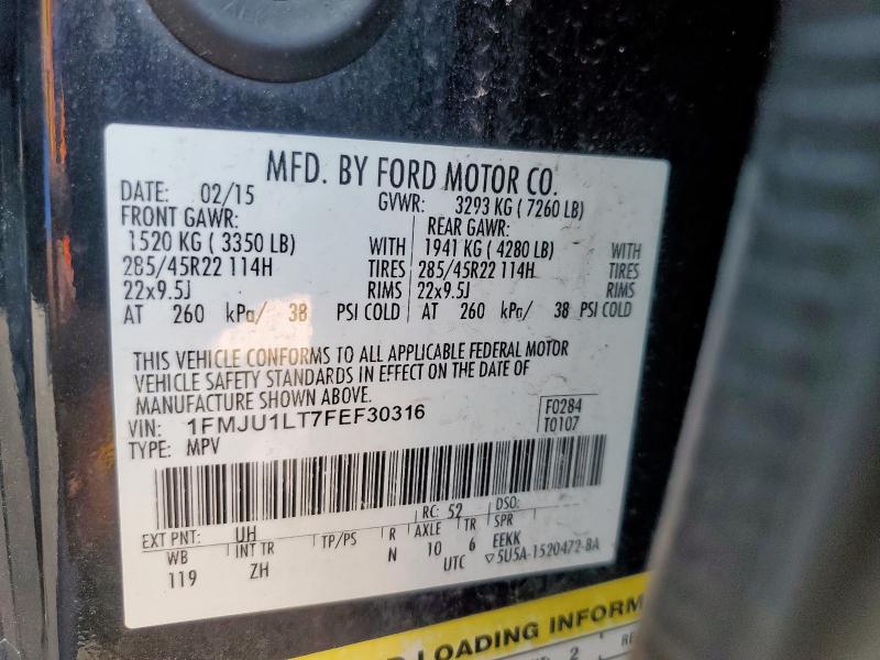 Photo 14 from auction – 2015 FORD EXPEDITION with VIN 1FMJU1LT7FEF30316