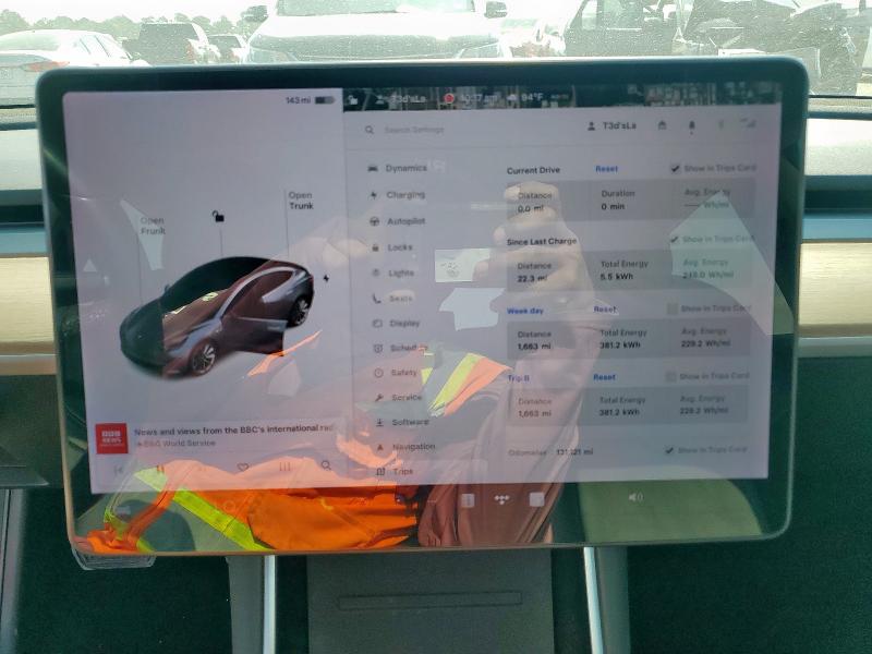 Photo 9 from auction – 2018 TESLA MODEL 3 with VIN 5YJ3E1EA0JF007782