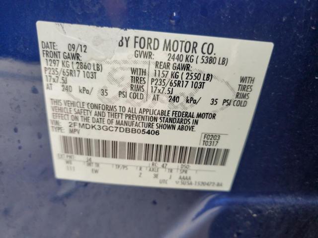 Photo 14 from auction – 2013 FORD EDGE SE with VIN 2FMDK3GC7DBB05406