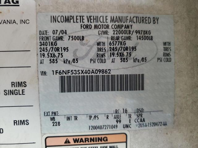 Photo 10 from auction – 2005 FORD F550 SUPER with VIN 1F6NF53SX40A09862