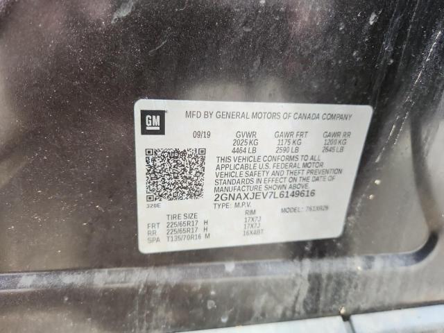 Photo 14 from auction – 2020 CHEVROLET EQUINOX LT with VIN 2GNAXJEV7L6149616