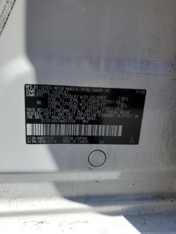 Photo 14 from auction – 2010 TOYOTA RAV4 with VIN 2T3ZF4DV7AW021749