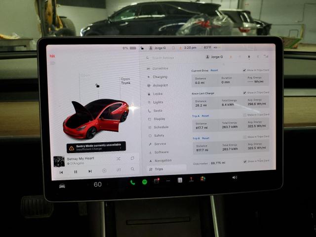 Photo 9 from auction – 2020 TESLA MODEL 3 with VIN 5YJ3E1EC5LF586787