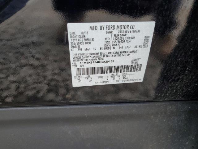 Photo 14 from auction – 2019 FORD EXPLORER L with VIN 1FM5K8F84KGA20155