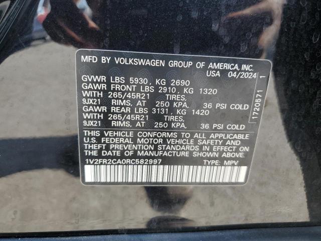 Photo 14 from auction – 2024 VOLKSWAGEN ATLAS SEL with VIN 1V2FR2CA0RC582997