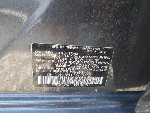 Photo 14 from auction – 2022 SUBARU CROSSTREK with VIN JF2GTAPC0N8278872
