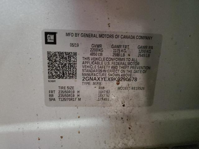 Photo 14 from auction – 2019 CHEVROLET EQUINOX PR with VIN 2GNAXYEX9K6290678