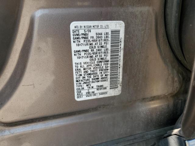 Photo 14 from auction – 2009 NISSAN MURANO S with VIN JN8AZ18U79W100862