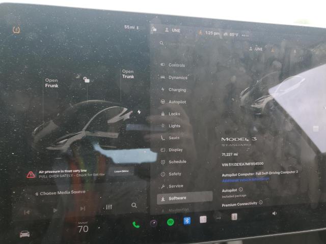 Photo 9 from auction – 2021 TESLA MODEL 3 with VIN 5YJ3E1EA7MF854500