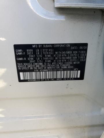 Photo 14 from auction – 2020 SUBARU ASCENT LIM with VIN 4S4WMAPDXL3477238