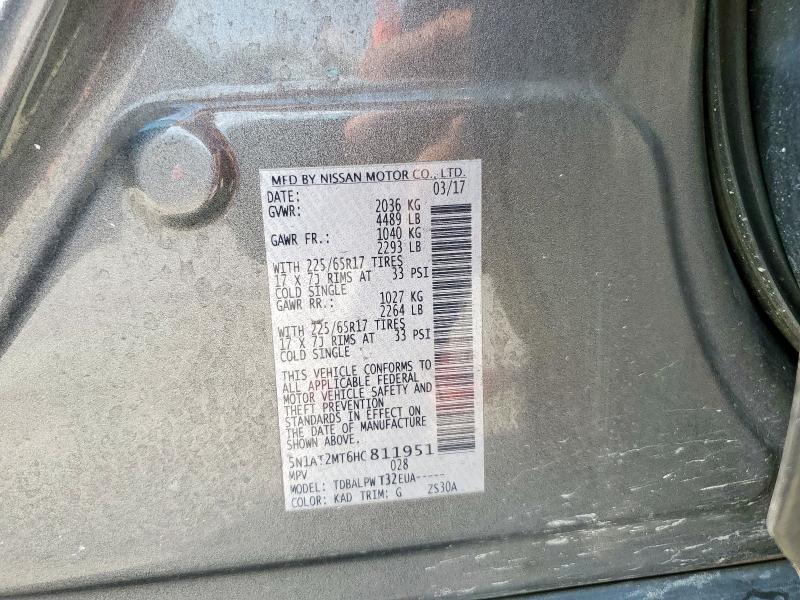 Photo 14 from auction – 2017 NISSAN ROGUE S with VIN 5N1AT2MT6HC811951