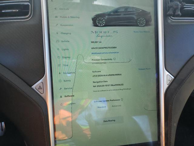 Photo 9 from auction – 2012 TESLA MODEL S with VIN 5YJSA1DP9CFS00884