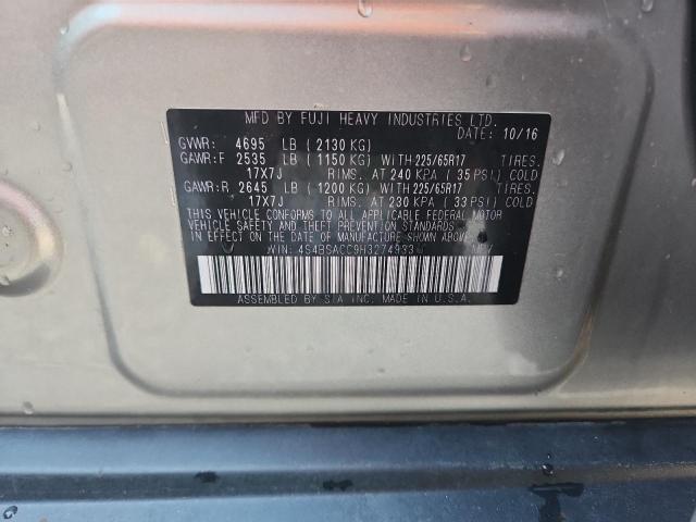 Photo 14 from auction – 2017 SUBARU OUTBACK 2. with VIN 4S4BSACC9H3274933