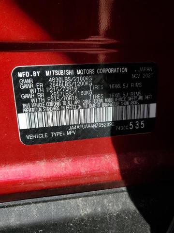 Photo 14 from auction – 2022 MITSUBISHI ECLIPSE CR with VIN JA4ATUAA4NZ052092