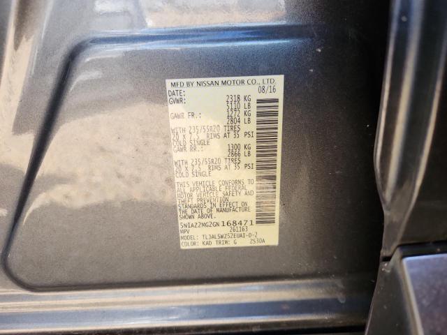 Photo 14 from auction – 2016 NISSAN MURANO S with VIN 5N1AZ2MG2GN168471