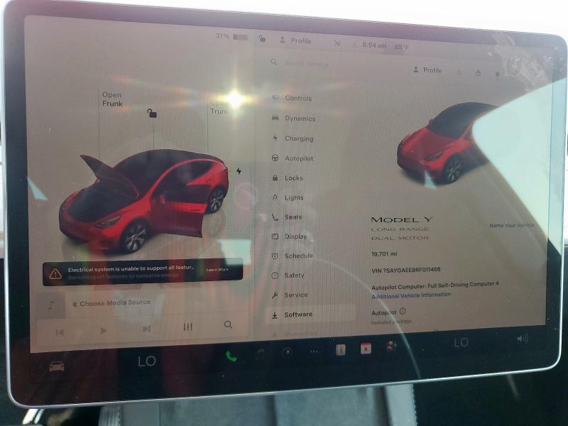 Photo 9 from auction – 2024 TESLA MODEL Y with VIN 7SAYGAEE8RF011466
