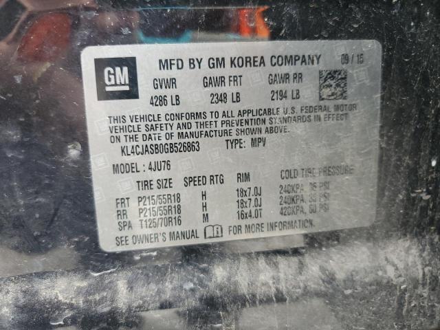 Photo 14 from auction – 2016 BUICK ENCORE with VIN KL4CJASB0GB526863
