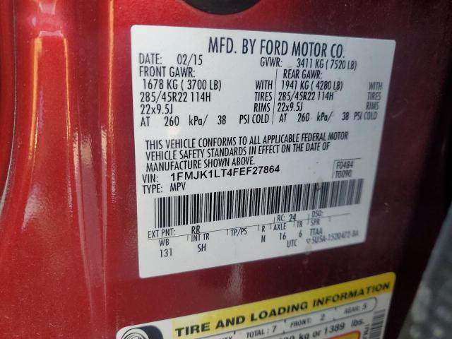 Photo 14 from auction – 2015 FORD EXPEDITION with VIN 1FMJK1LT4FEF27864