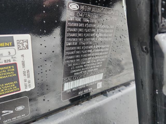 Photo 14 from auction – 2018 LAND ROVER RANGE ROVE with VIN SALGV2RE2JA503284