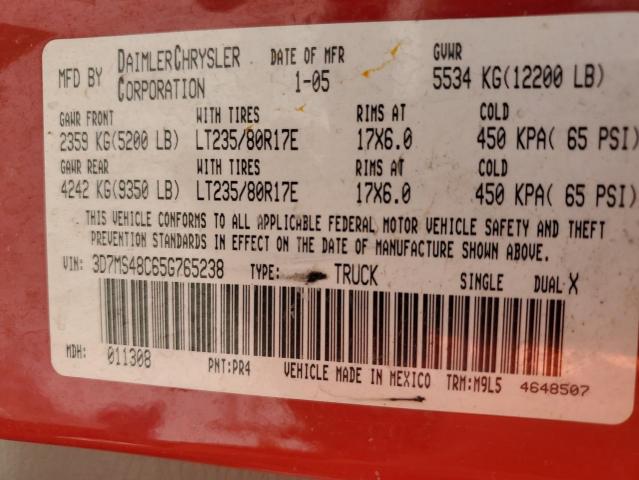 Photo 10 from auction – 2005 DODGE RAM 3500 S with VIN 3D7MS48C65G765238