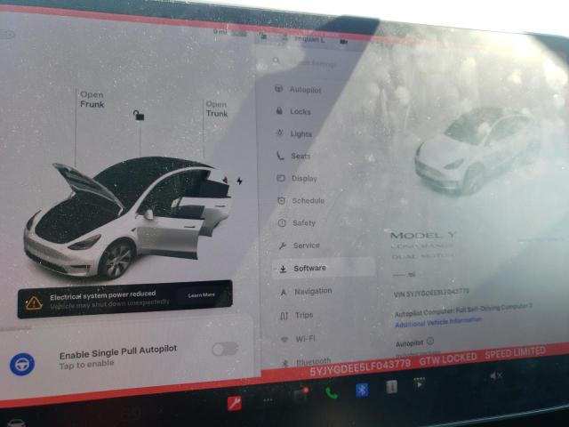 Photo 9 from auction – 2020 TESLA MODEL Y with VIN 5YJYGDEE5LF043779