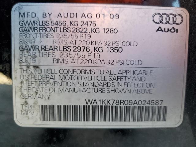 Photo 14 from auction – 2009 AUDI Q5 3.2 with VIN WA1KK78R09A024587