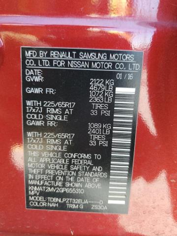 Photo 14 from auction – 2016 NISSAN ROGUE S with VIN KNMAT2MV2GP655310