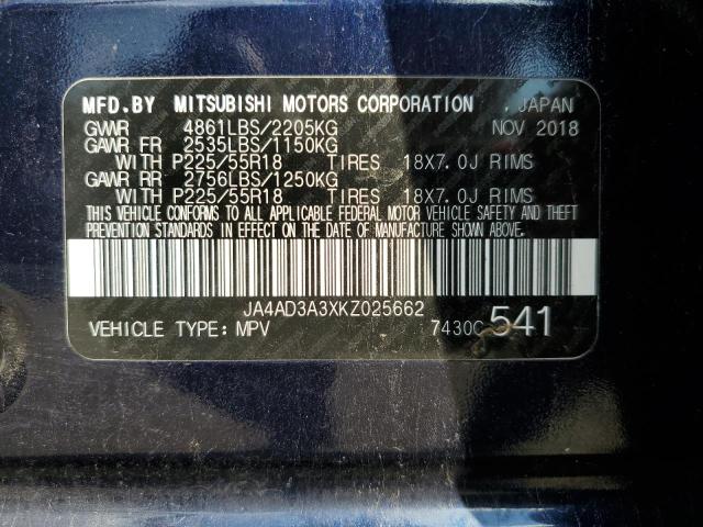 Photo 14 from auction – 2019 MITSUBISHI OUTLANDER with VIN JA4AD3A3XKZ025662