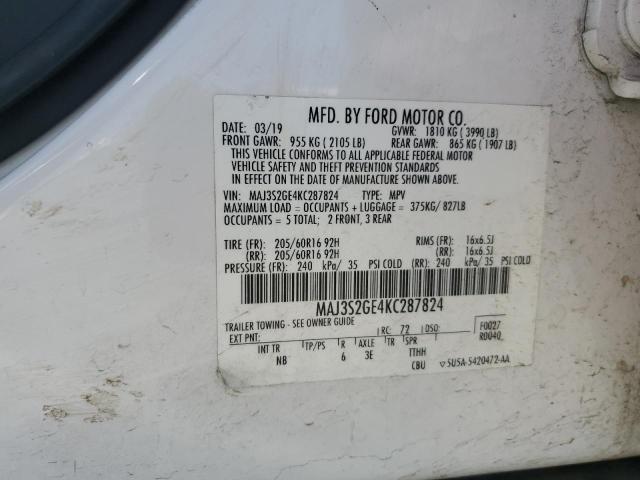 Photo 14 from auction – 2019 FORD ECOSPORT S with VIN MAJ3S2GE4KC287824