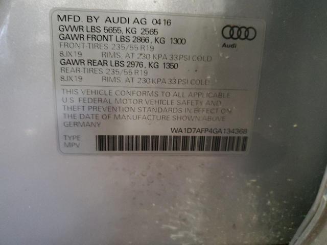 Photo 14 from auction – 2016 AUDI Q5 PREMIUM with VIN WA1D7AFP4GA134368
