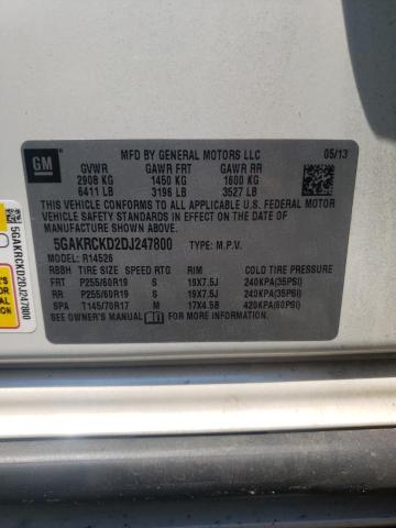 Photo 14 from auction – 2013 BUICK ENCLAVE with VIN 5GAKRCKD2DJ247800