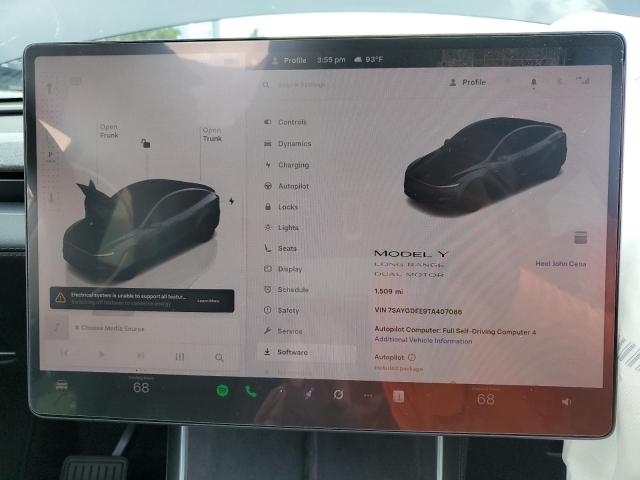 Photo 9 from auction – 2026 TESLA MODEL Y with VIN 7SAYGDEE9TA407086
