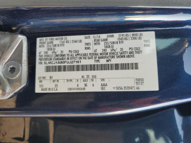 Foto 14 de la subasta – 2015 LINCOLN MKC con VIN 5LMCJ1A90FUJ27161