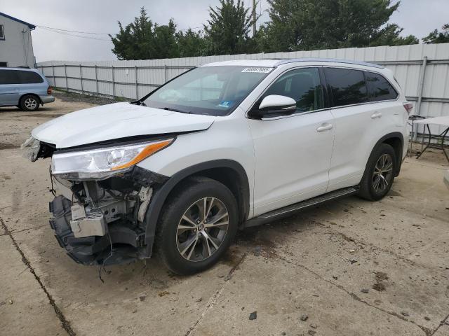 TOYOTA HIGHLANDER 2016 with VIN 5TDJKRFH4GS243883 - Photo from auction