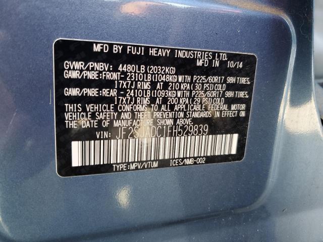 Photo 14 from auction – 2015 SUBARU FORESTER 2 with VIN JF2SJADC1FH529839