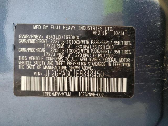 Photo 14 from auction – 2014 SUBARU XV CROSSTR with VIN JF2GPAGC1E8348450