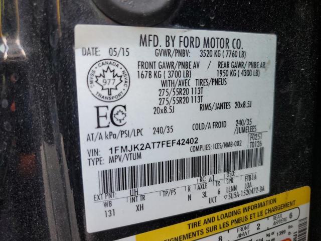 Photo 14 from auction – 2015 FORD EXPEDITION with VIN 1FMJK2AT7FEF42402