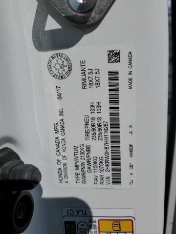 Photo 14 from auction – 2017 HONDA CR-V EXL with VIN 2HKRW2H87HH116287